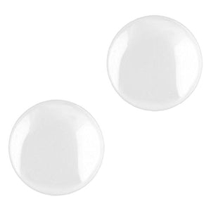 ORROUS & CO Women's 18K White Gold Plated Round Shell Pearl Stud Earrings (10.0-10.5mm)