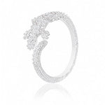 ORROUS & CO Women's 18K White Gold Plated Cubic Zirconia Lizard Adjustable Ring Wrap